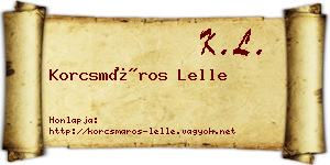 Korcsmáros Lelle névjegykártya
